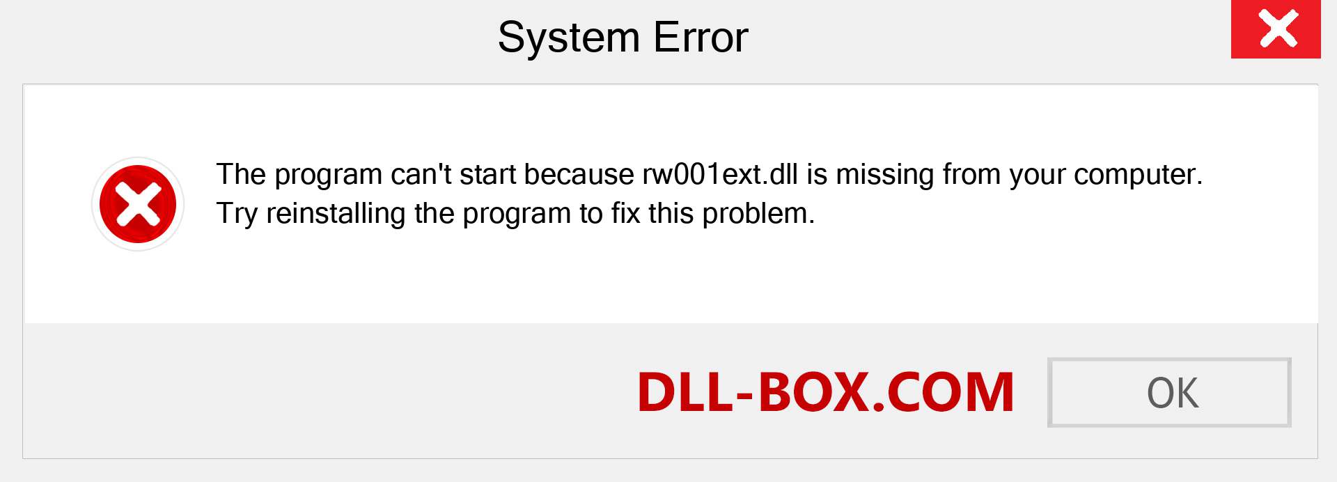  rw001ext.dll file is missing?. Download for Windows 7, 8, 10 - Fix  rw001ext dll Missing Error on Windows, photos, images