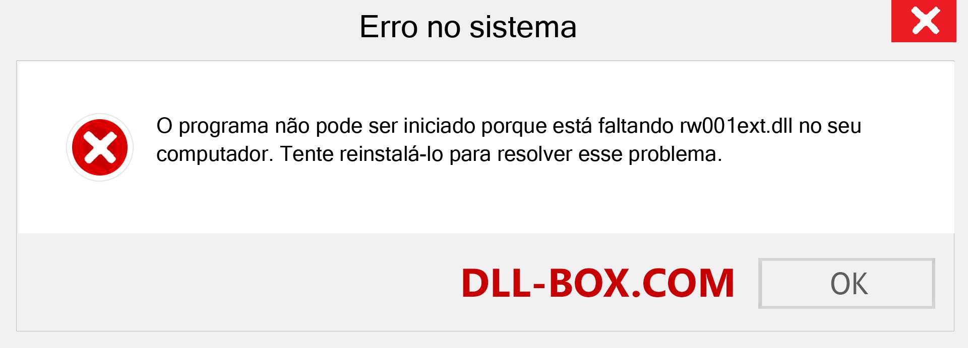 Arquivo rw001ext.dll ausente ?. Download para Windows 7, 8, 10 - Correção de erro ausente rw001ext dll no Windows, fotos, imagens